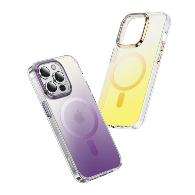 Green Rainbow Magsafe Case for iPhone 14 Pro (6.1") - Gold