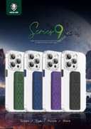 كفر ايفون 14 برو ماكس بنفسجي جرين ليون Green Lion Series 9 Clear Case for iPhone 14 Pro Max Purple