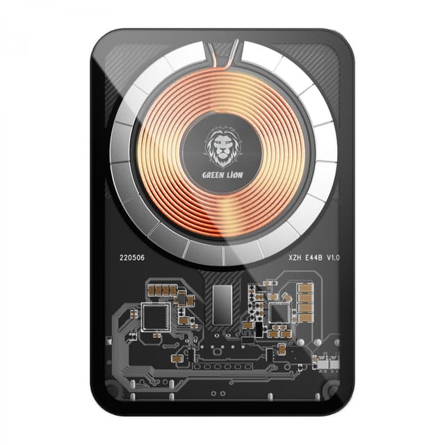 Green Lion Green Transparent Magsafe Power Bank 10000mAh ( QC 22.5W + PD 20W ) 15W - Black [ GNTPMGPBBK ]