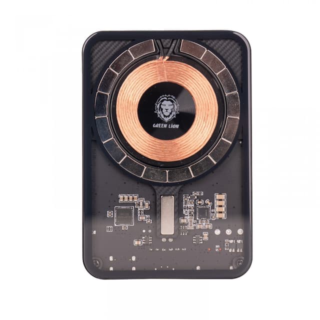 Green Lion Green Transparent Magsafe Power Bank 10000mAh ( QC 22.5W + PD 20W ) 15W - Black [ GNTPMGPBBK ]