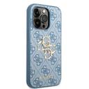 Guess PU 4G Big Metal Logo Hard Case for iPhone 14 Pro (6.1") - Blue [ GUHCP14L4GMGBL ] - SW1hZ2U6MTM4NDY1OQ==