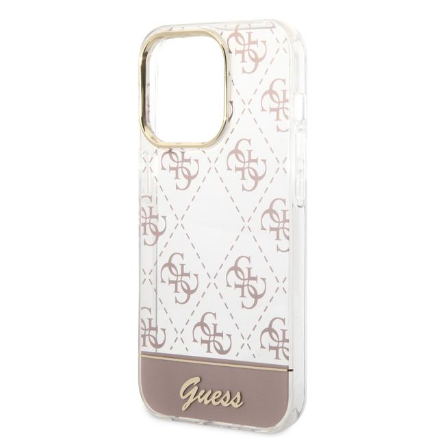 Guess 4G Electro Script Hard Case for iPhone 14 Pro (6.1") - Pink [ GUHCP14LHG4MHP ] - SW1hZ2U6MTM4NTEwNA==