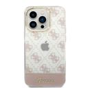 Guess 4G Electro Script Hard Case for iPhone 14 Pro (6.1") - Pink [ GUHCP14LHG4MHP ] - SW1hZ2U6MTM4NTExNA==