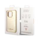 Guess Pu Croco Case With Metal Camera Outline For iPhone 14 Pro - Gold [ GUHCP14LHGCRHD ] - SW1hZ2U6MTM4NDMwMw==