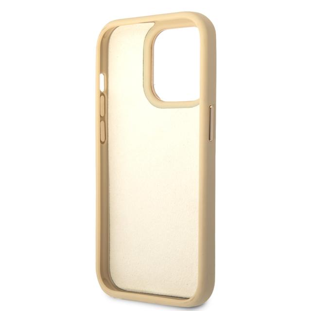 Guess Pu Croco Case With Metal Camera Outline For iPhone 14 Pro - Gold [ GUHCP14LHGCRHD ] - SW1hZ2U6MTM4NDMwNQ==