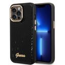 Guess Pu Croco Case With Metal Camera Outline For iPhone 14 Pro - Black [ GUHCP14LHGCRHK ] - SW1hZ2U6MTM4NTA2MQ==