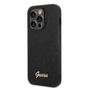 Guess PC/TPU Glitter Script Hard Case for iPhone 14 Pro (6.1") - Black [ GUHCP14LHGGSHK ] - SW1hZ2U6MTM4NDIyNA==