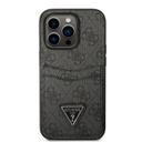 Guess 4G Double Card Triangle Hard Case for iPhone 14 Pro (6.1") - Black [ GUHCP14LP4TPK ] - SW1hZ2U6MTM4NDE0OQ==