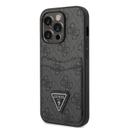 Guess 4G Double Card Triangle Hard Case for iPhone 14 Pro (6.1") - Black [ GUHCP14LP4TPK ] - SW1hZ2U6MTM4NDE1NQ==