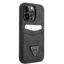 Guess 4G Double Card Triangle Hard Case for iPhone 14 Pro (6.1") - Black [ GUHCP14LP4TPK ] - SW1hZ2U6MTM4NDE1Nw==