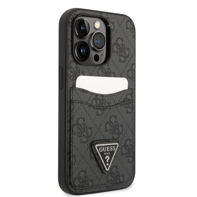 Guess 4G Double Card Triangle Hard Case for iPhone 14 Pro (6.1") - Black [ GUHCP14LP4TPK ] - SW1hZ2U6MTM4NDE1Nw==