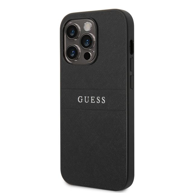 Guess PU Saffiano Hard Case for iPhone 14 Pro (6.1") - Black [ GUHCP14LPSASBBK ] - SW1hZ2U6MTM4NDM1Ng==