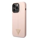 Guess Silicone Line & Triangle Hard Case for iPhone 14 Pro (6.1") - Pink [ GUHCP14LSLTGP ] - SW1hZ2U6MTM4NDcxMg==