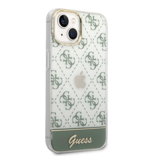 Guess 4G Electro Script Hard Case for iPhone 14 Plus (6.7") - Kaki [ GUHCP14MHG4MHA ] - SW1hZ2U6MTM4Njg5Mg==