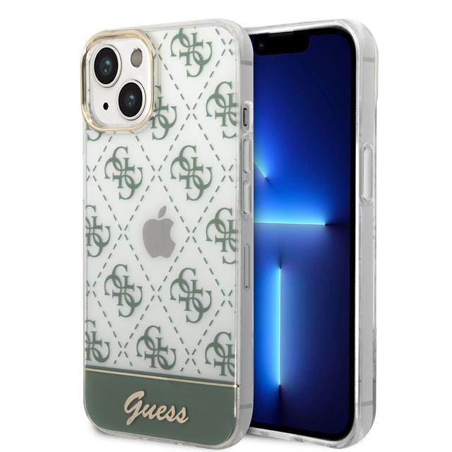 Guess 4G Electro Script Hard Case for iPhone 14 Plus (6.7") - Kaki [ GUHCP14MHG4MHA ] - SW1hZ2U6MTM4Njg5Ng==