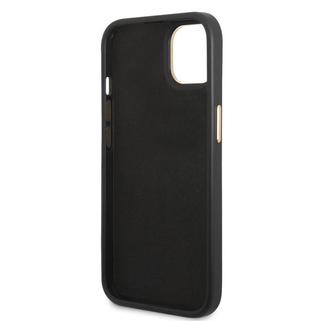 Guess PC/TPU 4G PU Case With Metal Camera Outline & Buttons For iPhone 14 Plus - Black [ GUHCP14MHG4SHK ] - SW1hZ2U6MTM4NjM0NQ==