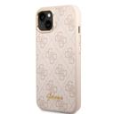 Guess PC/TPU 4G PU Case With Metal Camera Outline & Buttons For iPhone 14 Plus - Pink [ GUHCP14MHG4SHP ] - SW1hZ2U6MTM4NjU0OQ==