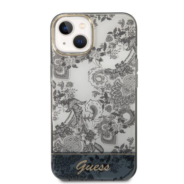 Guess PC/TPU IML Case With Double Layer Electroplated Camera Outline & Toile De Jouy For iPhone 14 Plus - Grey [ GUHCP14MHGPLHG ] - SW1hZ2U6MTM4NjIzNw==