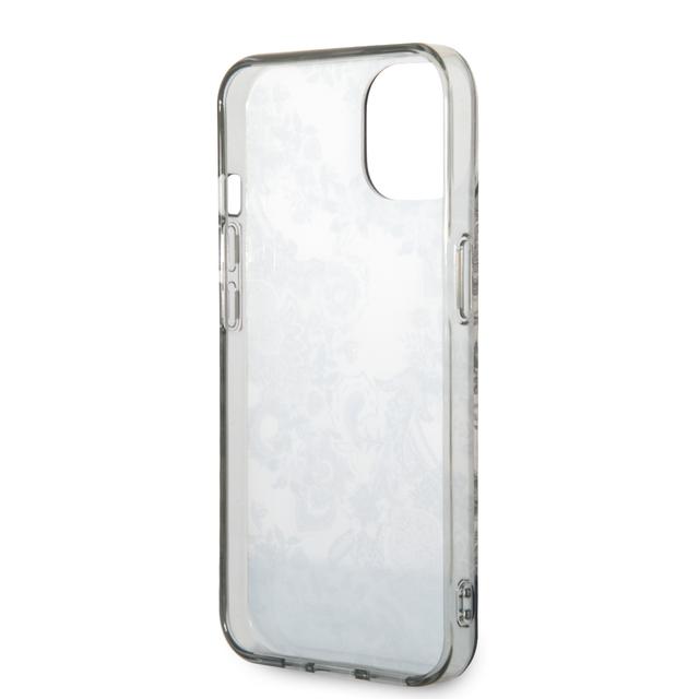 Guess PC/TPU IML Case With Double Layer Electroplated Camera Outline & Toile De Jouy For iPhone 14 Plus - Grey [ GUHCP14MHGPLHG ] - SW1hZ2U6MTM4NjI0MQ==