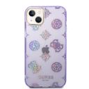 Guess PC/TPU IML Case With Electroplated Camera Outline & Peony Glitter For iPhone 14 Plus (6.7") - Lilac [ GUHCP14MHTPPTL ] - SW1hZ2U6MTM4NjU2Ng==