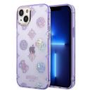 Guess PC/TPU IML Case With Electroplated Camera Outline & Peony Glitter For iPhone 14 Plus (6.7") - Lilac [ GUHCP14MHTPPTL ] - SW1hZ2U6MTM4NjU3Ng==