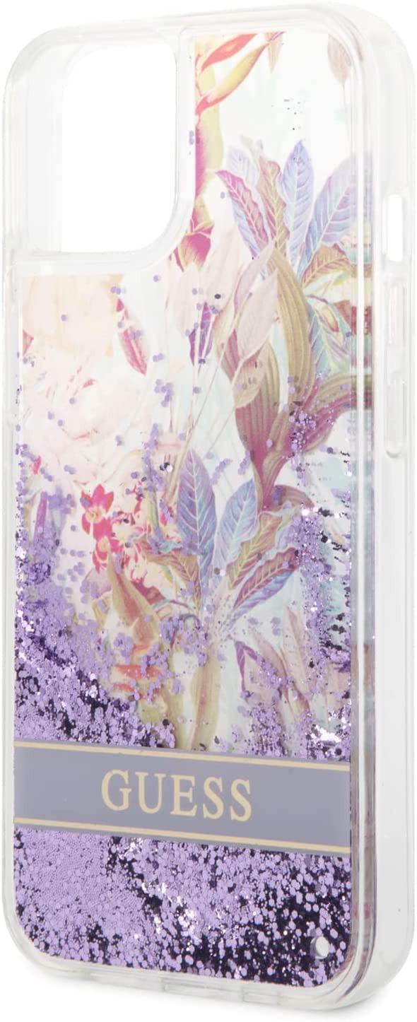 كفر ايفون 14 بلس بنفسجي جيس Guess Liquid Glitter Case With Flower Pattern For iPhone 14 Plus Purple - SW1hZ2U6MTM4NjczNQ==