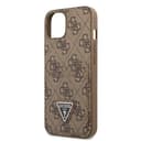 كفر ايفون 14 بلس بني جيس Guess 4G Double Card Triangle Hard Case for iPhone 14 Plus