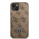 كفر ايفون 14 بلس بني جيس Guess 4G Double Card Triangle Hard Case for iPhone 14 Plus
