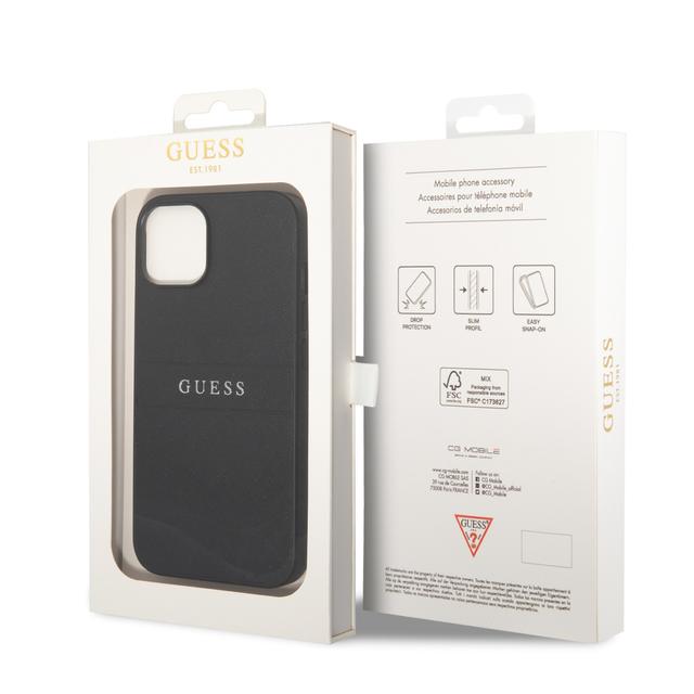 Guess PU Saffiano Hard Case for iPhone 14 Plus (6.7") - Black [ GUHCP14MPSASBBK ] - SW1hZ2U6MTM4NjI1Ng==