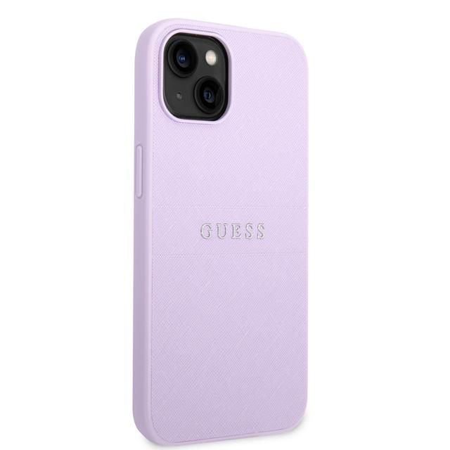 Guess PU Saffiano Hard Case for iPhone 14 Plus (6.7") - Purple [ GUHCP14MPSASBPU ]