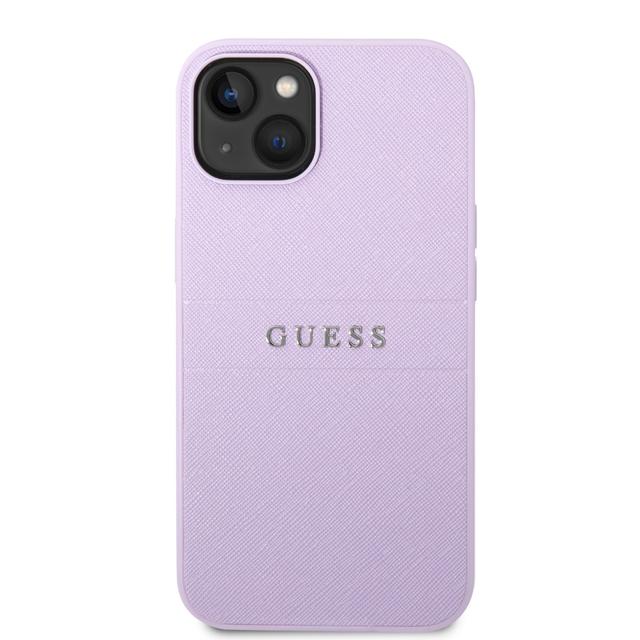 Guess PU Saffiano Hard Case for iPhone 14 Plus (6.7") - Purple [ GUHCP14MPSASBPU ]