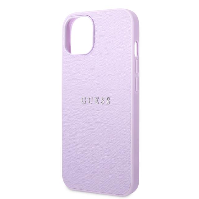 Guess PU Saffiano Hard Case for iPhone 14 Plus (6.7") - Purple [ GUHCP14MPSASBPU ]