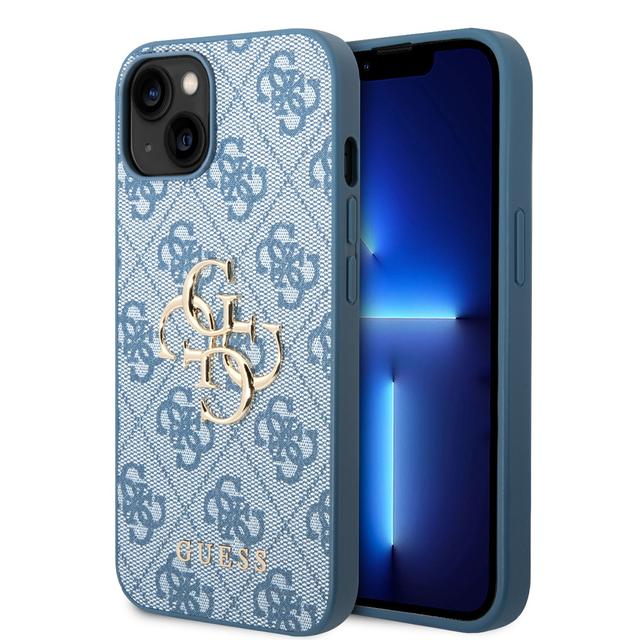 Guess PU 4G Big Metal Logo Hard Case for iPhone 14 (6.1") - Blue [ GUHCP14S4GMGBL ] - SW1hZ2U6MTM4MzgwOQ==