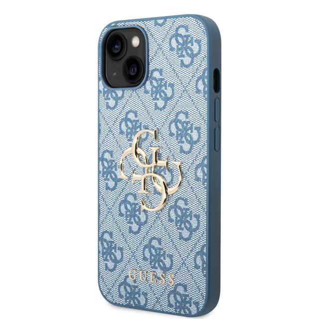 Guess PU 4G Big Metal Logo Hard Case for iPhone 14 (6.1") - Blue [ GUHCP14S4GMGBL ] - SW1hZ2U6MTM4MzgxMQ==