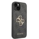 Guess PU 4G Big Metal Logo Hard Case for iPhone 14 (6.1") - Gray [ GUHCP14S4GMGGR ] - SW1hZ2U6MTM4MzQxNQ==