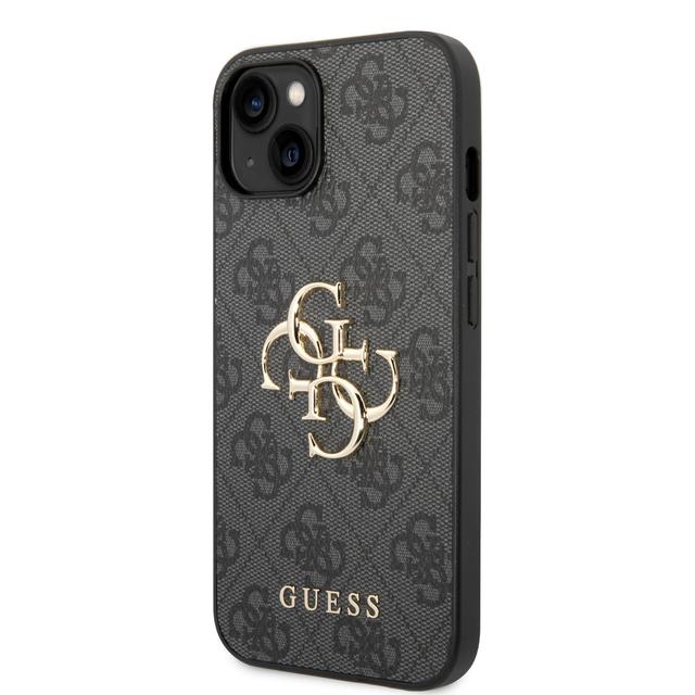 Guess PU 4G Big Metal Logo Hard Case for iPhone 14 (6.1") - Gray [ GUHCP14S4GMGGR ] - SW1hZ2U6MTM4MzQxNw==