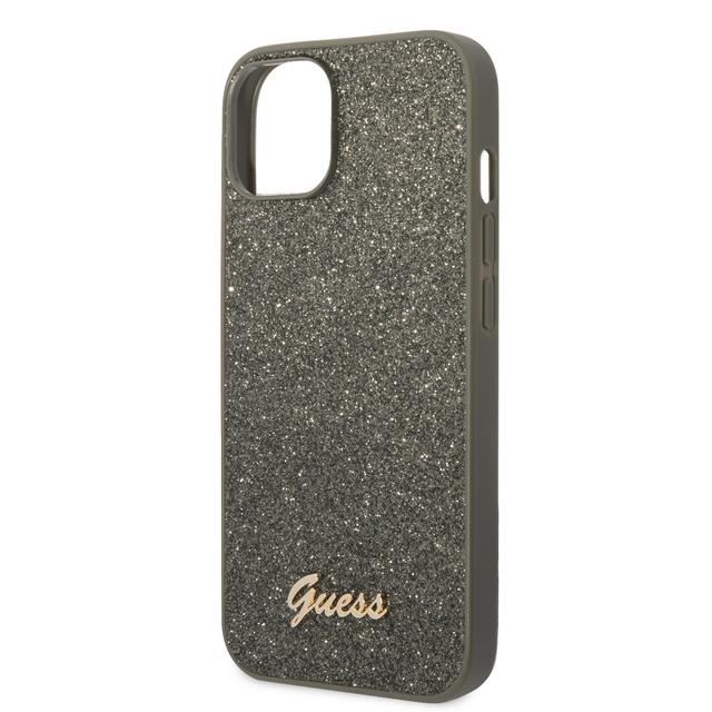 Guess PC/TPU Glitter Script Hard Case for iPhone 14 (6.1") - Green [ GUHCP14SHGGSHN ] - SW1hZ2U6MTM4MzE1NA==