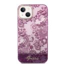 Guess PC/TPU IML Case With Double Layer Electroplated Camera Outline & Toile De Jouy For iPhone 14 - Fuschia [ GUHCP14SHGPLHF ] - SW1hZ2U6MTM4MzE3MQ==