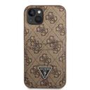 Guess 4G Double Card Triangle Hard Case for iPhone 14 (6.1") - Brown [ GUHCP14SP4TPW ] - SW1hZ2U6MTM4MzEwMQ==