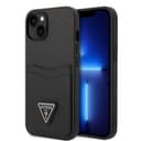 كفر ايفون 14 أسود جيس Guess Saffiano Double Card Hard Case for iPhone 14 Black