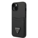 كفر ايفون 14 أسود جيس Guess Saffiano Double Card Hard Case for iPhone 14 Black