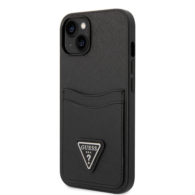 كفر ايفون 14 أسود جيس Guess Saffiano Double Card Hard Case for iPhone 14 Black - SW1hZ2U6MTM4Mzk5OA==