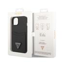 Guess Saffiano Double Card Hard Case for iPhone 14 (6.1") - Black [ GUHCP14SPSATPK ] - SW1hZ2U6MTM4NDAwMg==