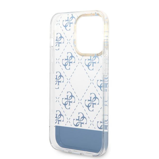 Guess 4G Electro Script Hard Case for iPhone 14 Pro Max (6.7") - Blue [ GUHCP14XHG4MHB ] - SW1hZ2U6MTM4NTc4Mw==