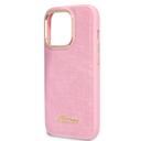 Guess Pu Croco Case With Metal Camera Outline For iPhone 14 Pro Max - Pink [ GUHCP14XHGCRHP ] - SW1hZ2U6MTM4MzA2OQ==