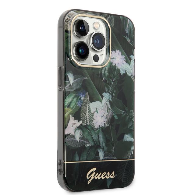 Guess PC/TPU IML Case With Double Layer Electroplated Camera Outline & Toile De Jouy For iPhone 14 Pro Max - Green [ GUHCP14XHGJGHA ] - SW1hZ2U6MTM4NTUwOQ==