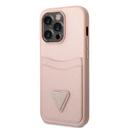 كفر ايفون 14 برو ماكس زهر جيس Guess Saffiano Double Card Hard Case for iPhone 14 Pro Max Pink - SW1hZ2U6MTM4NjE1NQ==