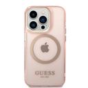 Guess Magsafe Case With Translucent Gold Outline For iPhone 14 Pro - Pink [ GUHMP14LHTCMP ] - SW1hZ2U6MTM4NDk3MQ==