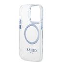 Guess Outline Transparent MagSafe Case for iPhone 14 Pro - Blue [ GUHMP14LHTRMB ] - SW1hZ2U6MTM4NDk4Nw==