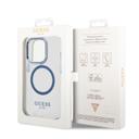 Guess Outline Transparent MagSafe Case for iPhone 14 Pro - Blue [ GUHMP14LHTRMB ] - SW1hZ2U6MTM4NDk4OQ==